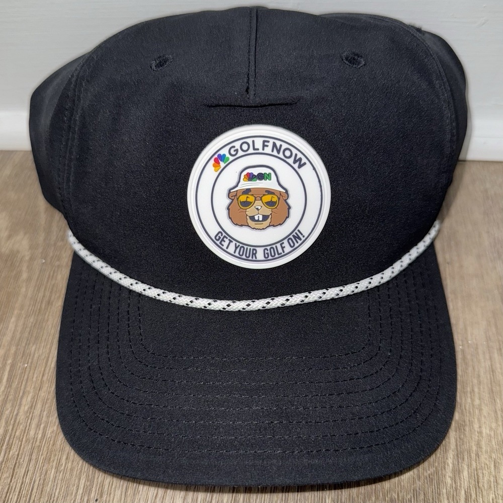 NEW‎ Swannies Rope Hat SnapBack Men's Black CBS Golf Now Performance